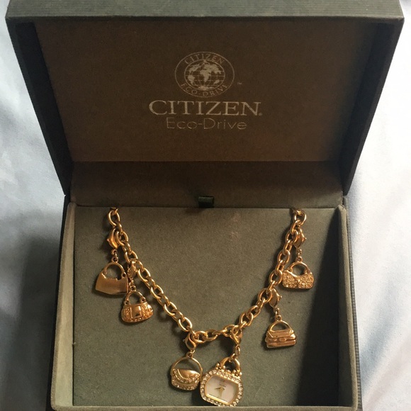 Citizen eco-drive charm bracelet quartz watch - Picture 6 of 8